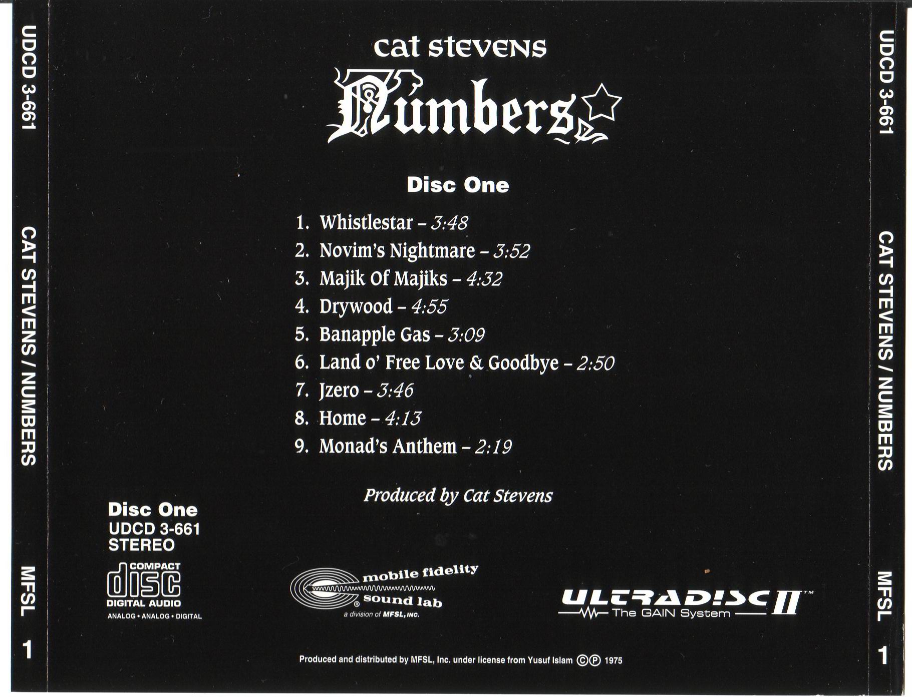 Cat Stevens  Three Box Set; numbers : Back 1